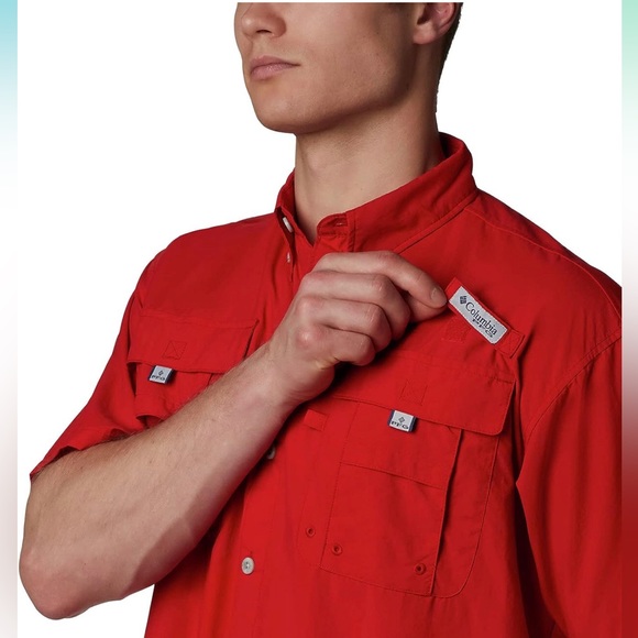 🆕Columbia PFG Bahama II Short Sleeve Outdoor Shirt UPF50 Men's ~ Size Medium - Picture 5 of 11